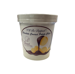 4 oz. container chocolate covered potato chips